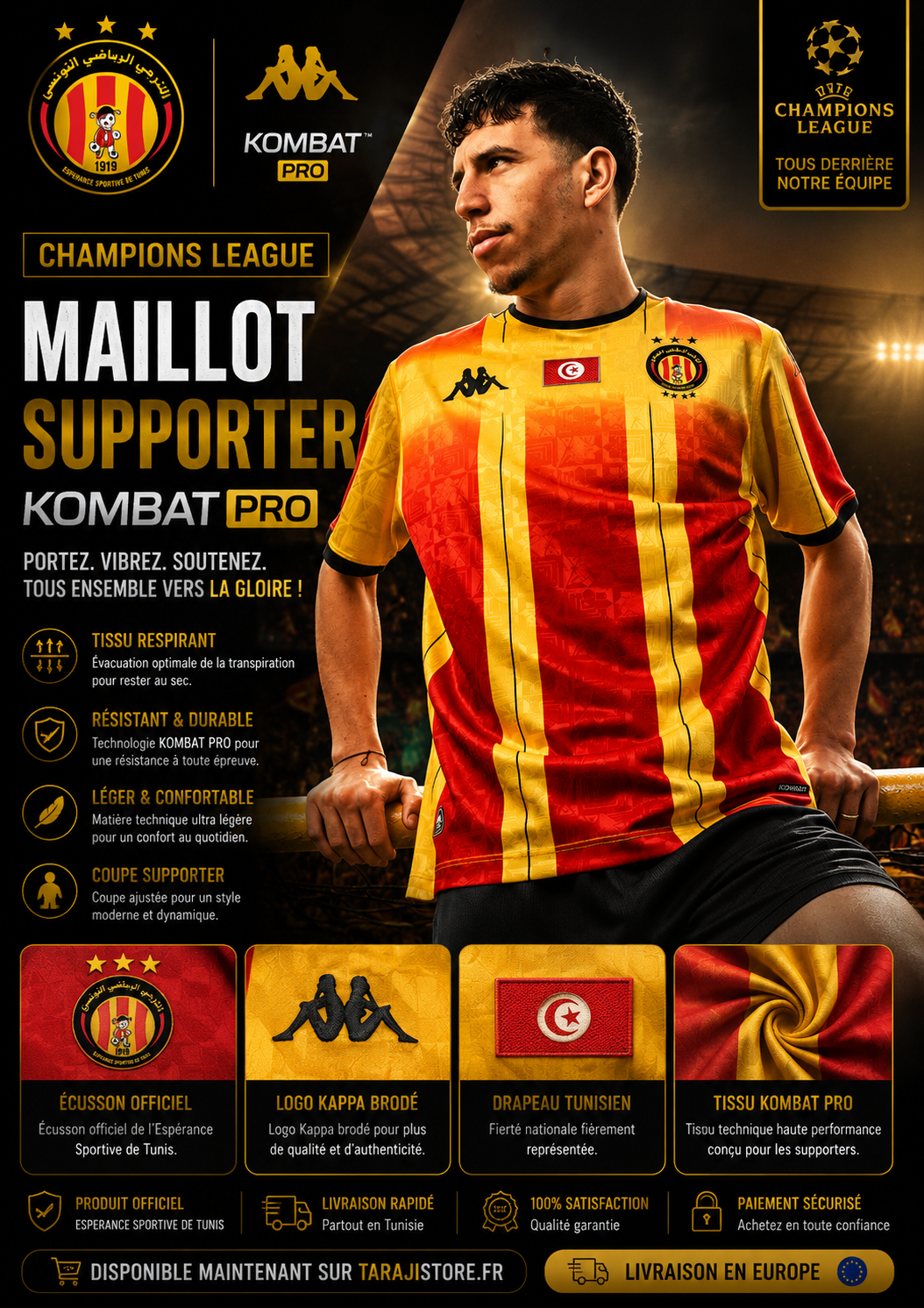 Champions League Supporter Kombat Pro – Rouge & Jaune